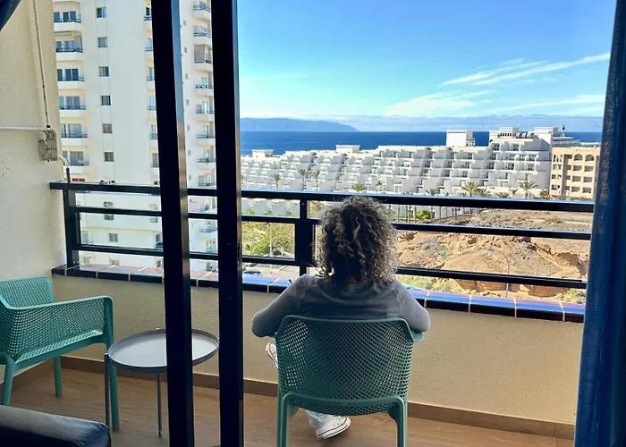 Ocean View Apartment, Balcony & Parking, Tenerife South Escape